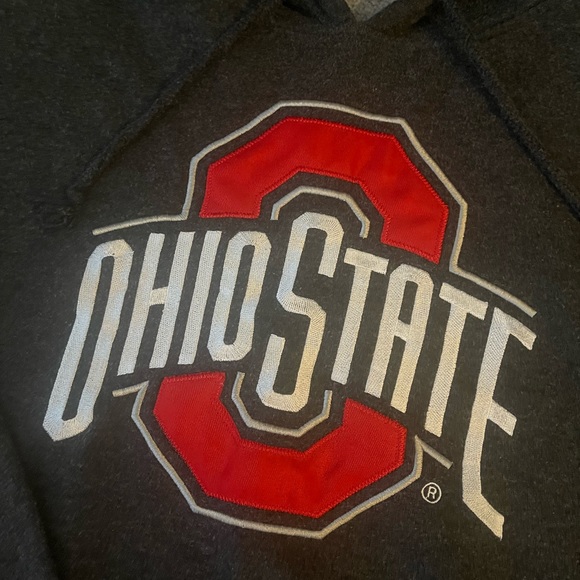 #203 VINTAGE Ohio State buckeyes Scarlet and gray college hoodie - Picture 9 of 13